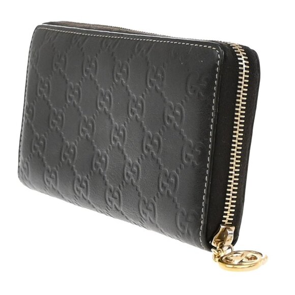 GUCCI Logo Guccissima GG Pattern Long Zipper Wallet Leather Brown 67EF918 - Picture 4 of 13